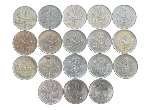 Münzen lire italien - 18,