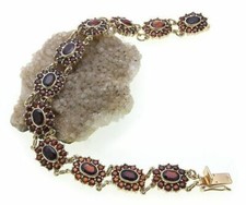 Bracelet garnet real gold 585