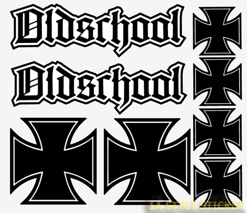 Oldschool aufkleber set - oldschool,