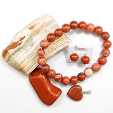 Roter Jaspis Naturstein Set