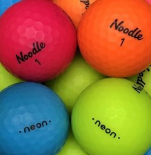 32 GOLFBÄLLE NOODLE NEON BUNT MATT AAAA/AAA BUNTE MATTE LAKEBALLS