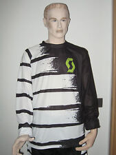 SCOTT Freeride FS Bikeshirt Jersey Langarm in weiß/schwarz  (M)  NEU