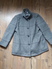 Fuchs Schmitt KurzMantel, Damenjacke, Wollgemisch, grau kariert, Gr. 48