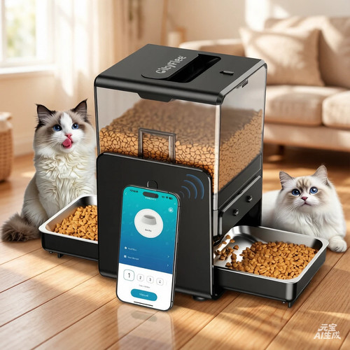 Katze futterautomat mit - futterautomat, 2