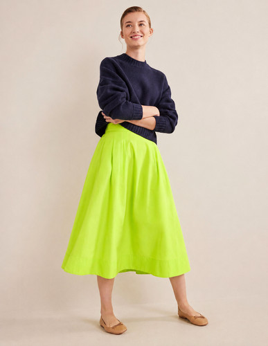 Boden taffeta pull on - taffeta, midi