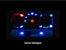 LED Heizungsblende Corsa/Combo B Tigra Lüftung Beleuchtung (blau,rot,grün,weiß)