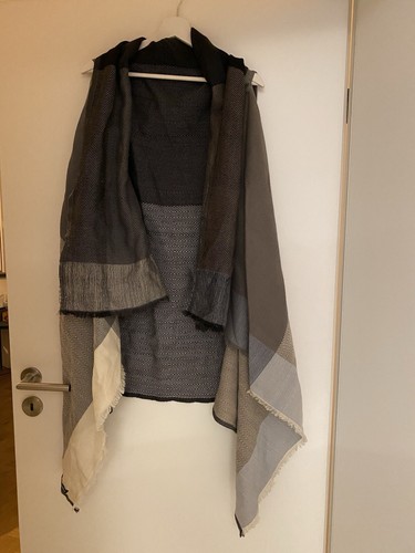 Julahas cape wolle grau beige - cape, grau/beige