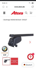 Atera Dachrelingträger SIGNO ASS Stahl - 044227, schwarz, kaum gebraucht 