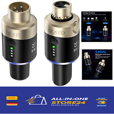 LEKATO 5.8GHz Mikrofon Funkset XLR Sender Empfänger DSLR Audio Mixer PA System