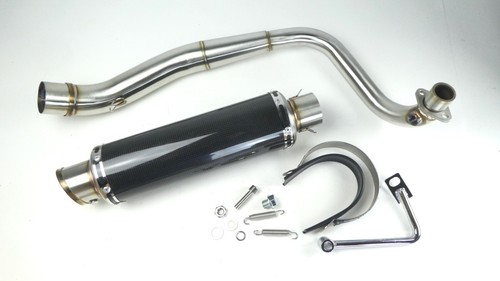 Auspuff edelstahl carbon - carbon, +