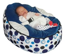 Blau gepunkteter Baby Sitzsack