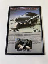 GERAHMT Original 1986 Reliant Scimitar SS1 Magazin Werbung Poster Garage Retro