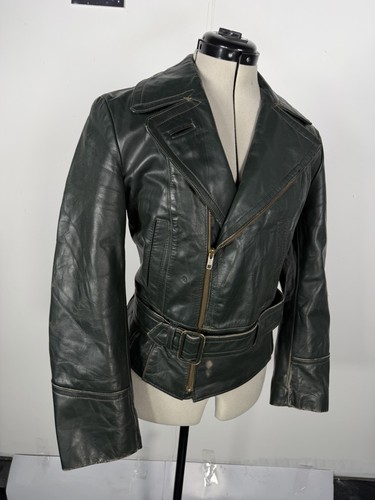 Vintage leder biker - biker, jacke