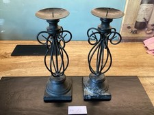 Schwere Eisen Kerzenständer Schmiedeeisen Antik Vintage Kerzenhalter Kerze 13 cm