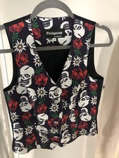 Limitierte Freigeist Totenkopfweste Damen mit Swarovskisteinen, Gr.34