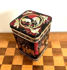 Teedose klassisch, alt Blechdose groß  19 cm hoch, m. chinesischem Motiv antik