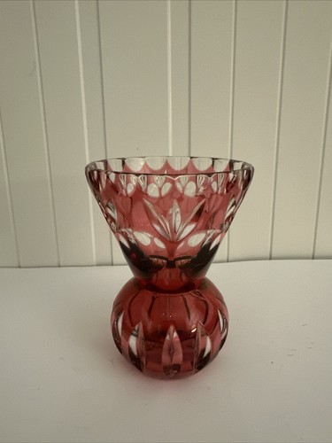 Bleikristallvase rubin rot - bleikristallvase,