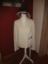 Shein Strickjacke beige Wickeloptik mit Bindegürtel und Schnalle L *NEU/OVP*