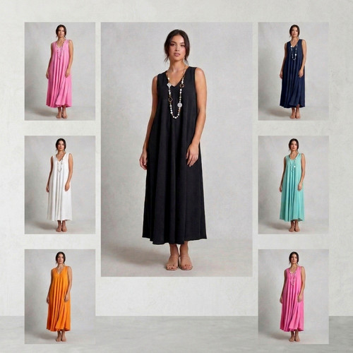 Elegantes damen maxikleid - maxikleid, lang