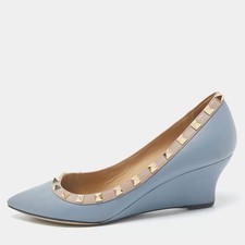 Valentino Pumps blau Leder