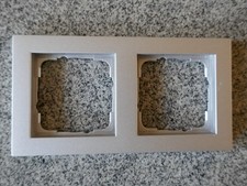 Gira 2-fach Rahmen - E2 System 55 - Farbe: Alu, Silber - 00 002212 (gebraucht)