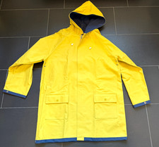 Vintage Gummi PVC Friesennerz Regenmantel Regen Wendejacke gelb blau 52/54 44/46