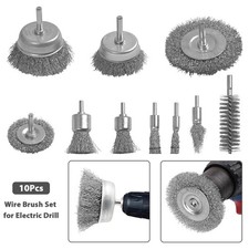 10tlg Schleif Draht Bürsten