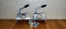 2 x Stützradhalter 48 mm Abstellstütze Klemmbock Klemme Anhänger + Schelle 54mm