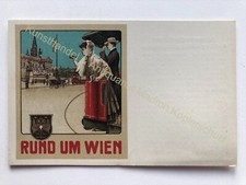 AK Wien Rund um Wien Salonwagen-Rundfahrten Strassenbahn Top Zustand Litho 1905