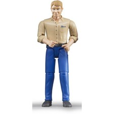 bruder Mann mit hellem Hauttyp und blauer Hose