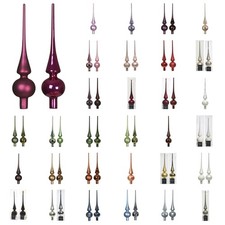 Christbaumspitze Glas 26cm Tannenbaumspitze Weihnachtsbaumspitze matt glanz uni