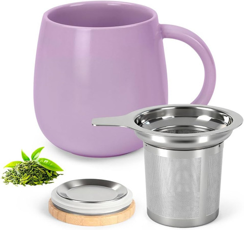 Große keramiktasse mit sieb - große,