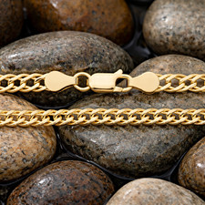 Gold doppel panzerkette - gold,