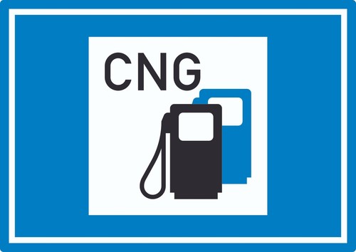 Tankstelle mit erdgas - tankstelle, symbol