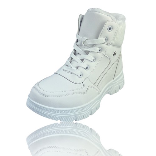 Weiße damen stiefeletten - weiße,
