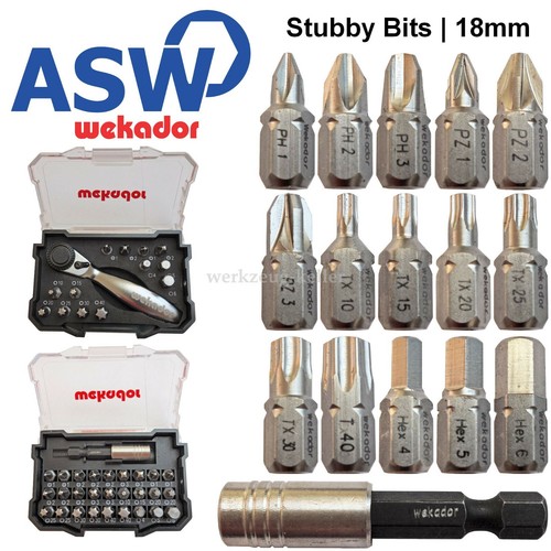 Asw wekador stubby bits 18mm - |,