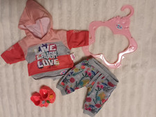 Baby Born Jogger Trainingsanzug Kleiderbügel Schuhe ## WIE NEU ##