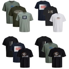 Jack Jones T-Shirt Male Herren 3er Pack O-Neck Rundhals T-Shirt Tee S M L XL 2XL