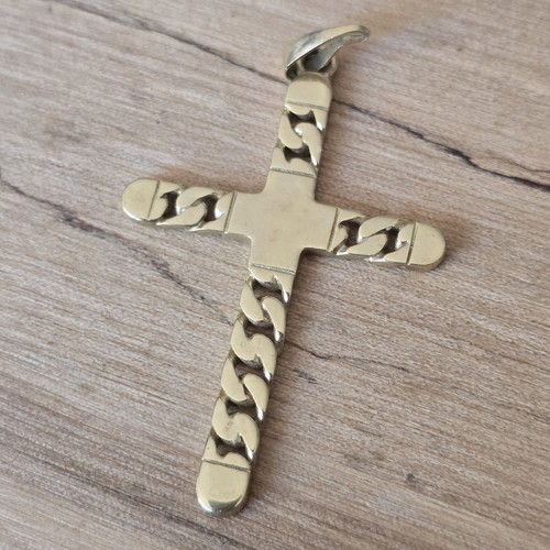 Massiver kreuz anhänger - anhänger, gold