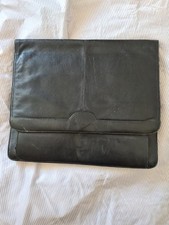 Vintage Leder - Aktenmappe Tasche | schwarz | Gebraucht