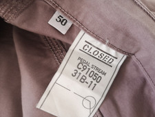 Damen Jeans Hose CLOSED Pedal Stream It 50 Gr 44 W34 L32 hell lila Stretch Cotto