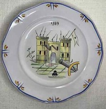 Longwy Keramik Wandteller 1789