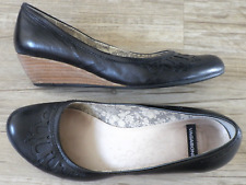 Vagabond Wedges Ballerinas Pumps Keilabsatz Leder schwarz Gr. 39 6  NP 110€