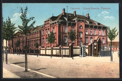 Postcard chemnitz ulanen - postcard, chemnitz,