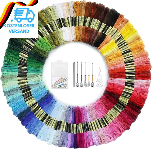 100 farben kreuzstichfäden - farben,