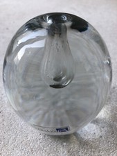 GUAXS Kerzenhalter unbenutzt für Stabkerzen Glas klar massiv 9 cm