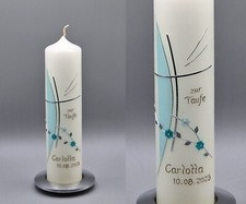 TAUFKERZE / Kommunionkerze ♥ REINE HANDARBEIT ♥ - inkl. Beschriftung !! R 152