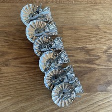 6 antike Metall Kerzenklammern Kerzenhalter Zwicker Silber Christbaumschmuck