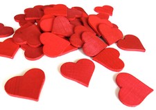 10x Holz-Herz Rot Holzherzen Herzen Deko Basteln 3,5cm Buchenholz Hochzeit Liebe
