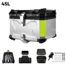 45L Motorrad Top Box Silber